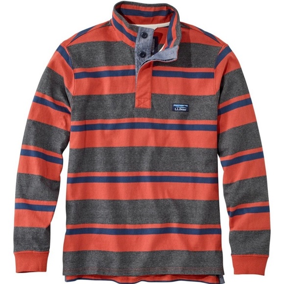 Ll Bean Lakewashed Rugby Pullover 